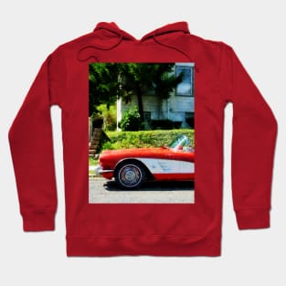 Cars - Red and White Corvette Convertible Hoodie